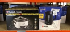 QUANTITY OF KITCHEN & APPLIANCES ITEMS TO INCLUDE RUSSELL HOBBS TEXTURES ELECTRIC 1.7L CORDLESS KETTLE (FAST BOIL 3KW, BLACK PREMIUM PLASTIC, MATT & HIGH GLOSS FINISH, REMOVABLE WASHABLE ANTI-SCALE F