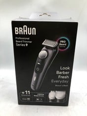 BRAUN BEARD TRIMMER SERIES 9 BT9441, TRIMMER WITH BARBER TOOLS AND 180-MIN RUNTIME, RATED WHICH BEST BUY.: LOCATION - TOP 50 RACK