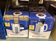 QUANTITY OF KITCHEN & APPLIANCES ITEMS TO INCLUDE RUSSELL HOBBS BRUSHED STAINLESS STEEL ELECTRIC 1.7L CORDLESS KETTLE (QUIET & FAST BOIL 3KW, REMOVABLE WASHABLE ANTI-SCALE FILTER, PUSH BUTTON LID, PE