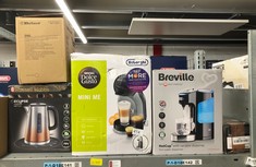 QUANTITY OF KITCHEN & APPLIANCES ITEMS TO INCLUDE DELONGHI NESCAFE DOLCE GUSTO MINI ME POD CAPSULE COFFEE MACHINE, ESPRESSO, CAPPUCCINO AND MORE, EDG305.WB, WHITE & BLACK:: LOCATION - C RACK