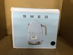 SMEG KLF04BLEU ELECTRIC KETTLE WITH TEMPERATURE CONTROL KLF04BLEU-BLACK, BLACK(KETTLE HAS 2-PIN EU PLUG).: LOCATION - C RACK