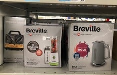 QUANTITY OF KITCHEN & APPLIANCES ITEMS TO INCLUDE BREVILLE BOLD ICE GREY ELECTRIC KETTLE | 1.7L | 3KW FAST BOIL | GREY & SILVER CHROME [VKT222]: LOCATION - D RACK