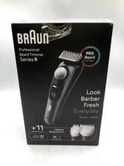 BRAUN BEARD TRIMMER SERIES 9 BT9441, TRIMMER WITH BARBER TOOLS AND 180-MIN RUNTIME, RATED WHICH BEST BUY.: LOCATION - TOP 50 RACK