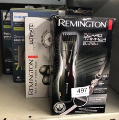 QUANTITY OF HEALTH & BEAUTY ITEMS TO INCLUDE REMINGTON BARBA BEARD TRIMMER (ADVANCED CERAMIC BLADES, POP-UP DETAIL TRIMMER, ADJUSTABLE ZOOM WHEEL, 9 LENGTH SETTINGS, COMB ATTACHMENT, CORD OR CORDLESS