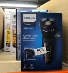 QUANTITY OF  ITEMS TO INCLUDE PHILIPS ELECTRIC SHAVER 3000 SERIES - WET & DRY ELECTRIC SHAVER FOR MEN WITH SKIN PROTECT TECHNOLOGY IN DARK MOON, POP-UP BEARD TRIMMER, CORDLESS SHAVER (MODEL S3145/00)