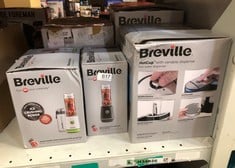 QUANTITY OF KITCHEN & APPLIANCES ITEMS TO INCLUDE BREVILLE BLEND ACTIVE PERSONAL BLENDER & SMOOTHIE MAKER | 350W | 2 PORTABLE BLEND ACTIVE BOTTLES (600ML) | LEAK PROOF LIDS | WHITE & GREEN [VBL246]: