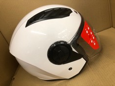 LS2 MOTORCYCLE HELMET - OPEN FACE - AIRFLOW GLOSS WHITE - M.: LOCATION - E RACK