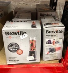 QUANTITY OF KITCHEN & APPLIANCES ITEMS TO INCLUDE BREVILLE BLEND ACTIVE PERSONAL BLENDER & SMOOTHIE MAKER | 350W | 1 PORTABLE BLEND ACTIVE BOTTLE (600ML) | LEAK PROOF LID | BLACK & GOLD [VBL251]: LOC