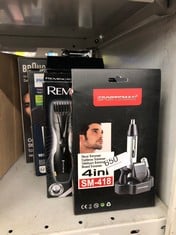 QUANTITY OF HEALTH & BEAUTY ITEMS TO INCLUDE REMINGTON BARBA BEARD TRIMMER (ADVANCED CERAMIC BLADES, POP-UP DETAIL TRIMMER, ADJUSTABLE ZOOM WHEEL, 9 LENGTH SETTINGS, COMB ATTACHMENT, CORD OR CORDLESS