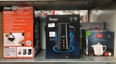 QUANTITY OF KITCHEN & APPLIANCES ITEMS TO INCLUDE SWAN SK14650BLKN ALEXA SMART KETTLE, LED TOUCH DISPLAY, KEEP WARM FUNCTION, STAINLESS STEEL INSULATED, 1.5L, 1800W, BLACK: LOCATION - G RACK