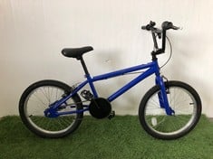 KIDS BMX BIKE IN BLUE 1 SPEED: LOCATION - FRONT FLOOR(COLLECTION OR OPTIONAL DELIVERY AVAILABLE)