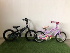 KIDS BATMAN BIKE + APOLLO CHERRY LOVE GIRLS BIKE: LOCATION - FRONT FLOOR(COLLECTION OR OPTIONAL DELIVERY AVAILABLE)