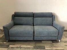 JOHN LEWIS PARTNERS ELEVATE LARGE 2 SEATER RECLINER SOFA BLUE RRP £2599:: LOCATION - REAR FLOOR(COLLECTION OR OPTIONAL DELIVERY AVAILABLE)