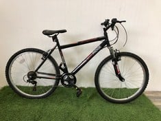 STRATOS MTN RIDGE FRONT SUSPENSION MOUNTAIN BIKE IN BLACK::: LOCATION - LEFT RACK(COLLECTION OR OPTIONAL DELIVERY AVAILABLE)