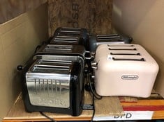 QUANTITY OF ASSORTED PREMIUM TOASTERS TO INCLUDE DUALIT 2 SLICE TOASTER: LOCATION - LEFT RACK(COLLECTION OR OPTIONAL DELIVERY AVAILABLE)