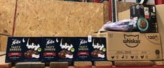 QUANTITY OF ASSORTED CAT FOOD TO INCLUDE PURINA FELIX TASTY SHREDS: LOCATION - LEFT RACK(COLLECTION OR OPTIONAL DELIVERY AVAILABLE)