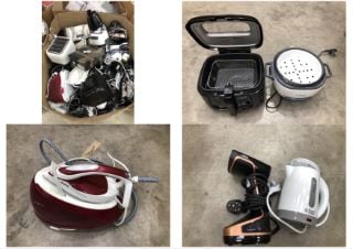 PALLET OF ASSORTED KITCHEN ITEMS TO INCLUDE TEFAL POWER STEAM IRON: LOCATION - MIDDLE FLOOR(COLLECTION OR OPTIONAL DELIVERY AVAILABLE)