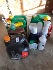 QUANTITY OF ASSORTED GARDEN ITEMS TO INCLUDE ROUND UP FAST ACTION WEED KILLER - COLLECTION ONLY - LOCATION RIGHT RACK