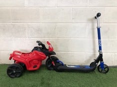 ZINC ELECTRIC SCOOTER + ELECTRIC KIDS TRIKE - COLLECTION ONLY - LOCATION RIGHT RACK