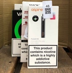 QUANTITY OF ASSORTED VAPES TO INCLUDE DRAG X RRP £125 ID MAY BE REQUIRED - COLLECTION ONLY - LOCATION RIGHT RACK