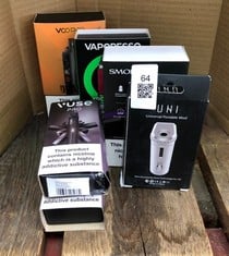 QUANTITY OF ASSORTED VAPES TO INCLUDE VOOPOO DRAG X RRP £125 ID MAY BE REQUIRED - COLLECTION ONLY - LOCATION RIGHT RACK