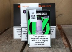 QUANTITY OF ASSORTED VAPES TO INCLUDE GEEKVAPE S100 100W RRP £135 ID MAY BE REQUIRED - COLLECTION ONLY - LOCATION RIGHT RACK