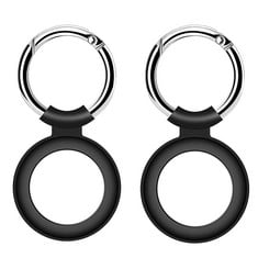 QUANTITY OF X AIRTAGS CASE KEYCHAIN, SOFT SILICONE CASE COMPATIBLE WITH AIRTAG (2021), 2 PACK, SOFT AND FLEXIBLE TAG HOLDER, PORTABLE PROTECTIVE COVER, KEEPS SIGNAL STRONG - TOTAL RRP £264: LOCATION