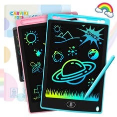 10 X CARVIKI LCD WRITING TABLET 2 PACK,KIDS DOODLE BOARD,ELECTRONIC DRAWING TABLET DRAWING PADS,CAR TRIP TOYS,DRAWING BOARD LEARNING EDUCATIONAL TODDLER TOYS,CHRISTMAS BIRTHDAY BOY GIRL GIFTS 3-8 YEA