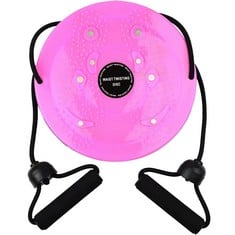 QUANTITY OF ASSORTED ITEMS TO INCLUDE WAIST TRAINER TWISTING DISC, WAIST WHISPER WITH RESISTANCE BANDS AND FOOT MASSAGE, TWIST BOARD EXERCISE MACHINE WITH DRAWSTRING MASSAGE FOOT SOLE.ABDOMINAL EXERC