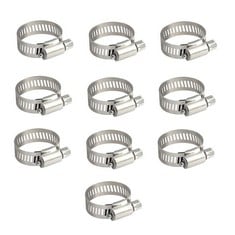 QUANTITY OF ASSORTED ITEMS TO INCLUDE TOPNISUS 12PCS SET ADJUSTABLE HOSE CLIPS PIPE CLAMPS KITS RUST FREE (FULL SIZE 12PCS): LOCATION - C RACK