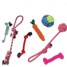 15 X SENSATIONAL SEVENS - 7 PACK DOG TOYS - GREAT FOR BOREDOM IN DOGS AND PUPPYS. INTERACTIVE PLAY TO KEEP PETS ACTIVE. GREAT FOR TEETHING - TOTAL RRP £124: LOCATION - C RACK