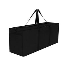 7 X DOKON GARDEN FURNITURE CUSHION STORAGE BAG, WATERPROOF, ANTI-UV, HEAVY DUTY RIP PROOF 600D OXFORD FABRIC CHRISTMAS TREE STORAGE BAG WITH HANDLE (200X60X75CM) - BLACK - TOTAL RRP £157: LOCATION -