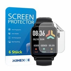 QUANTITY OF MINCE SCREEN PROTECTOR COMPATIBLE WITH LL BOHA H5 1.85 INCH SMARTWATCH, TPU HD SCREEN PROTECTOR FOR H5 SMARTWATCHES [PACK OF 6] - TOTAL RRP £462: LOCATION - D RACK