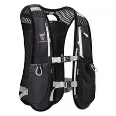 28 X UTOBEST RUNNING BACKPACKS LIGHTWEIGHT HYDRATION PACK FUNCTIONAL RUNNING VEST 5L (BLACK) - TOTAL RRP £625: LOCATION - D RACK