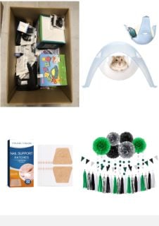 QUANTITY OF ASSORTED ITEMS TO INCLUDE PAWSAYES HAMSTER BIRD PARROT SPACE CAPSULE HIDEOUT HOUSE BED HANGABLE STANDING STAND HIDE NEST HUT HAMMOCK CAGE ACCESSORIES FOR HAMSTER PARROT BIRD: LOCATION - A