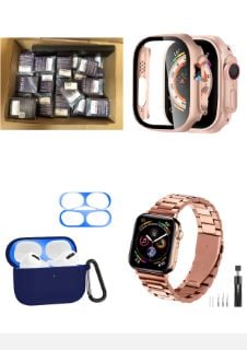 QUANTITY OF ASSORTED ITEMS TO INCLUDE [2 PACK]BELI HARD CASE FOR APPLE WATCH ULTRA SE2/SE SERIES 8/7/6//5/4 49MM 45MM 44MM 41MM 49MM,IWATCH SCREEN PROTECTOR PC ULTRA-THIN OVERALL PROTECTIVE COVER(49M