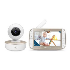 MOTOROLA NURSERY BABY MONITOR WITH CAMERA - NANNY CAM VM50G - BABY CAMERA WITH COLOR DISPLAY, TWO-WAY COMMUNICATION, AND INFRARED NIGHT VISION - 300M RANGE - ZOOM, TILT, AND PAN. RRP £120:: LOCATION