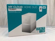 WD 12TB MY CLOUD HOME DUO NETWORK ATTACHED STORAGE (RRP - £500): MODEL NO WDBMUT0120JWT: LOCATION - A RACK