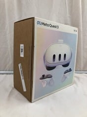 META QUEST 3 128GB V.R HEADSET: MODEL NO S3A (RRP-£409): LOCATION - A RACK