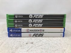 QUANTITY OF  VIDEO GAMES TO INCLUDE EA SPORTS FC 25 STANDARD EDITION XBOX SERIES X|S / XBOX ONE | VIDEOGAME | ENGLISH: LOCATION - D RACK