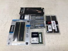 QUANTITY OF COMPUTER RAM TO INCLUDE KINGSTON FURY BEAST 16GB (2X8GB) 3200MHZ DDR4 CL16 DESKTOP MEMORY KIT OF 2 KF432C16BBK2/16: LOCATION - D RACK