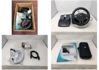 QUANTITY OF  ITEMS TO INCLUDE GAMING STEERING WHEEL AND PEDALS: LOCATION - D RACK