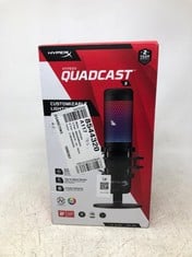 HYPERX QUADCAST S – RGB USB CONDENSER MICROPHONE FOR PC, PS4 AND MAC, ANTI-VIBRATION SHOCK MOUNT, POP FILTER, GAMING, STREAMING, PODCASTS, TWITCH, YOUTUBE, DISCORD, BLACK. (RRP £127): LOCATION - A RA