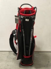 STROMBERG GOLFINO WATERPROOF STAND BAG IN BLACK/RED - ITEM CODE GF22WPSBR - RRP £149