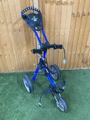 BENROSS LIGHTWEIGHT PRO COMPACT PUSH GOLF TROLLEY NAVY BLUE - RRP £179.00