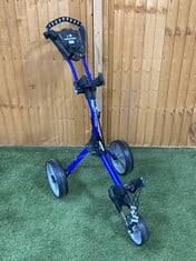 BENROSS LIGHTWEIGHT PRO COMPACT PUSH GOLF TROLLEY NAVY BLUE - RRP £179.00