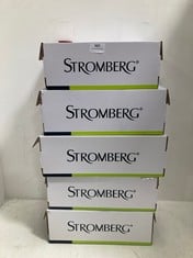 5 X ASSORTED GOLF FOOTWEAR TO INCLUDE STROMBERG VECTOR S24 GOLF SHOES WHITE/BLACK - SIZE 12