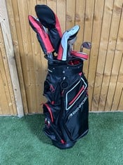 BENROSS HTX GOLF PACKAGE SET - 14-PIECE SET WITH BLACK &RED GOLF BAG RRP- £399