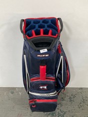 RIFE WATERPROOF AIR CHANNEL DESIGN DRY DESIGN GOLF CART BAG IN BLUE/RED - RRP £129