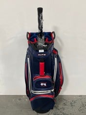 RIFE WATERPROOF AIR CHANNEL DESIGN DRY DESIGN GOLF CART BAG IN BLUE/RED - RRP £129